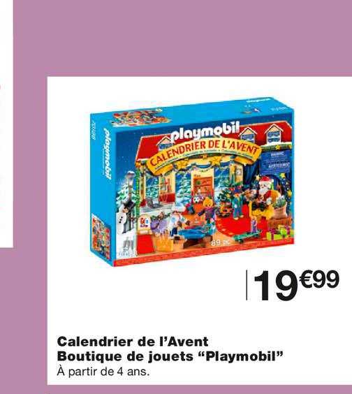 calendrier de l'avent boutique de jouets playmobil