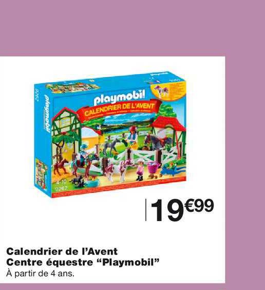 calendrier de l'avent centre équestre playmobil