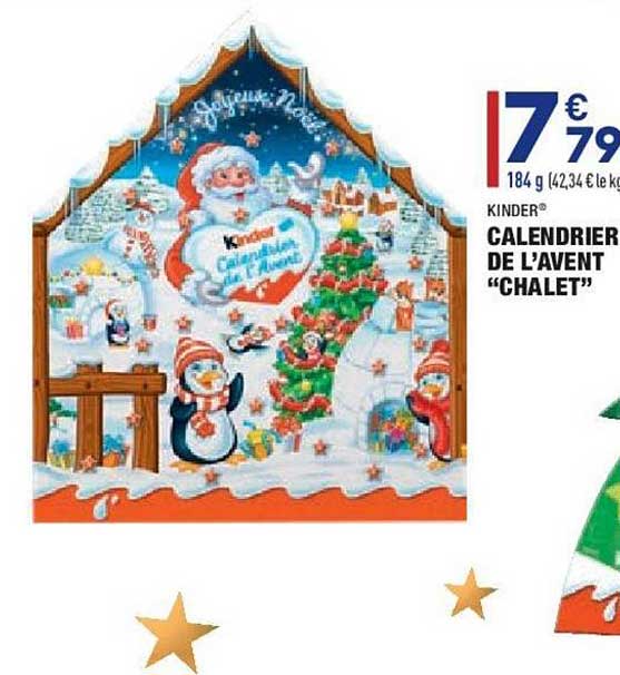 calendrier de l'avent chalet kinder