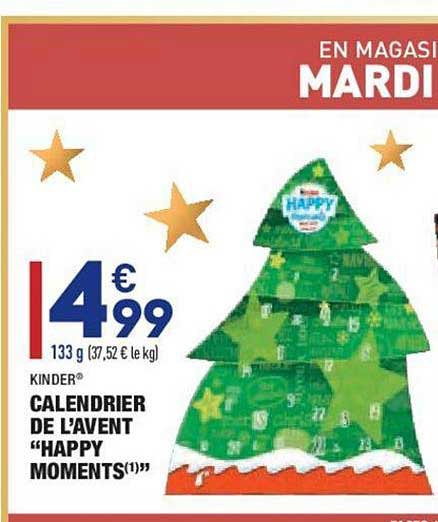 calendrier de l'avent happy moments kinder