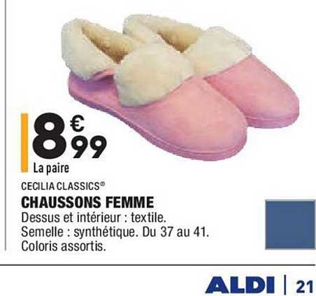 chaussons femme cecilia classics