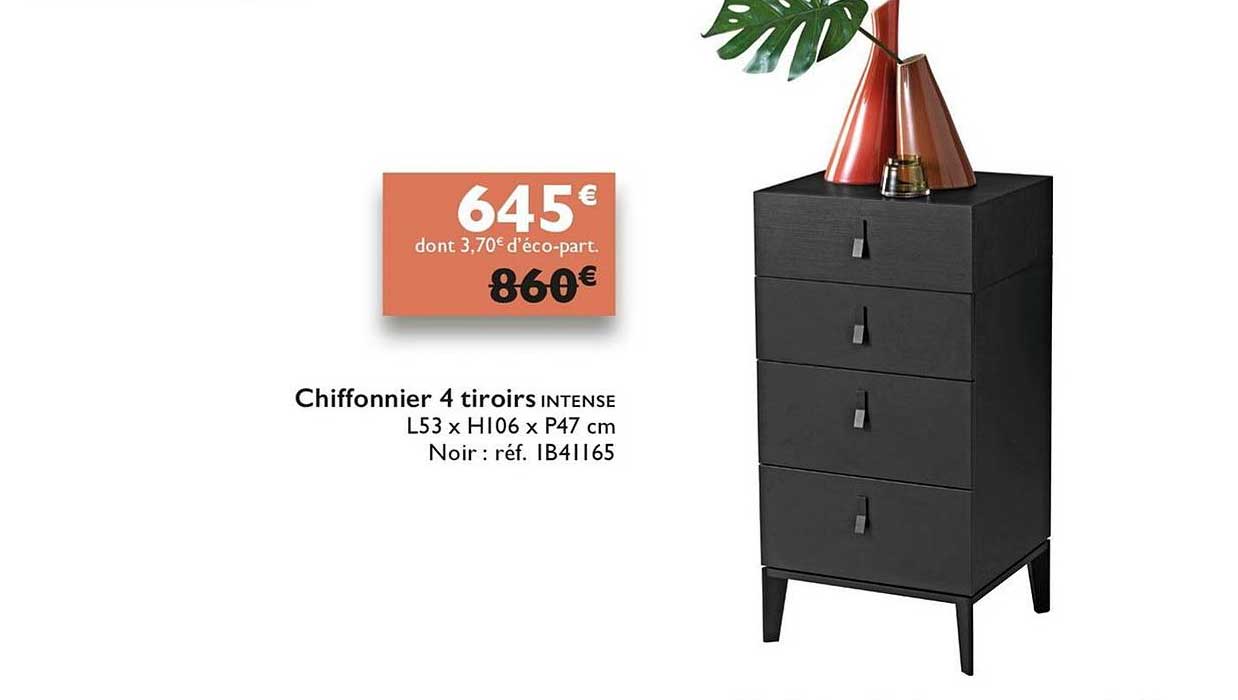 chiffonnier 4 tiroirs intense