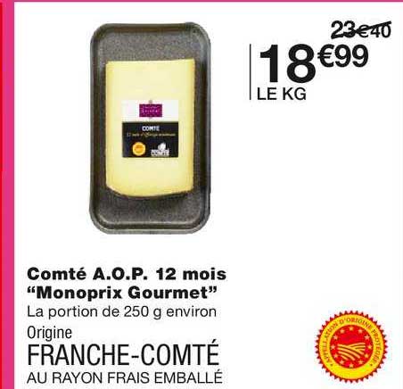 compté a.o.p. 12 mois monoprix gourmet