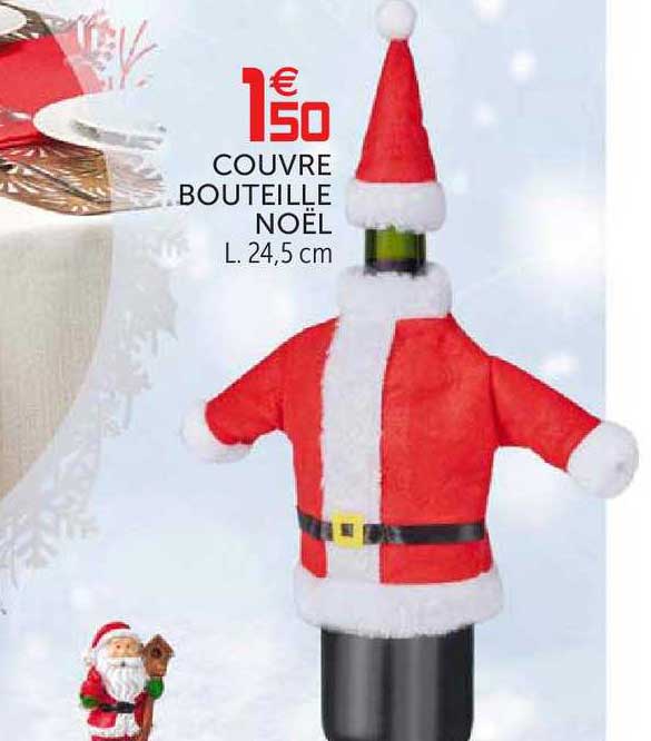 couvre bouteille noël