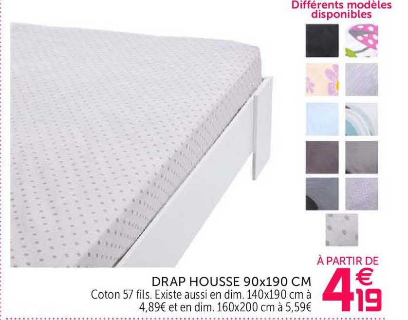 drap housse 90x190 cm