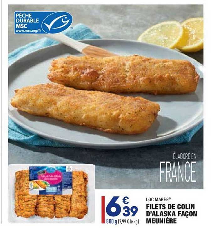 filets de colin d'alaska façon meunière loc marée