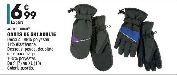 gants de ski adulte active touch
