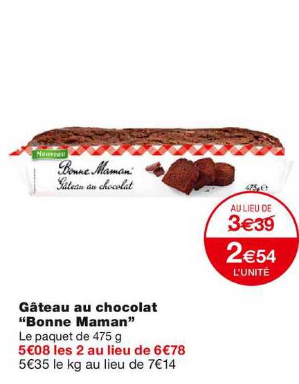 gâteau au chocolat bonne maman