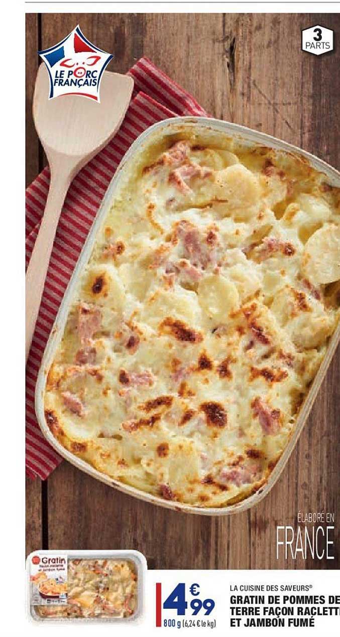 gratin de pommes de terre façon raclette et jambon fumé la cuisine des saveurs