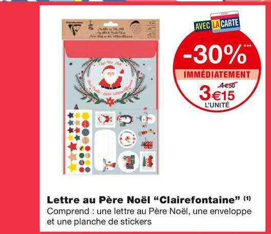 lettre au père noël clairefontaine