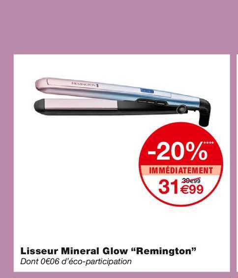 lisseur mineral glow remington