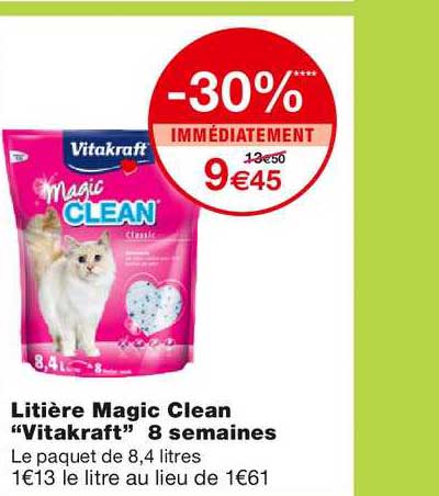 litière magic clean vitakraft 8 semaines
