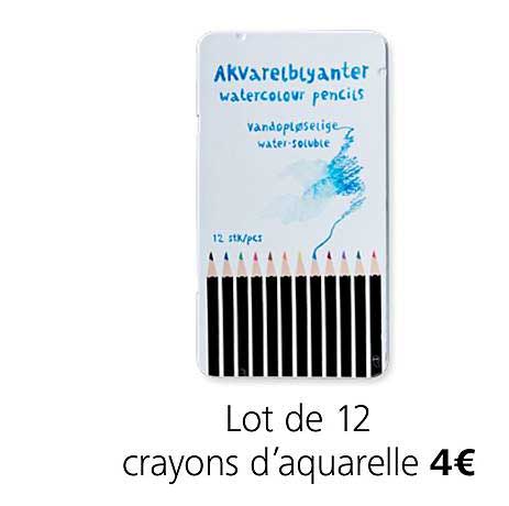lot de 12 crayons d'aquarelle