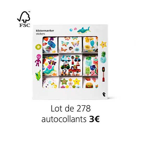 Lot De 278 Autocollants