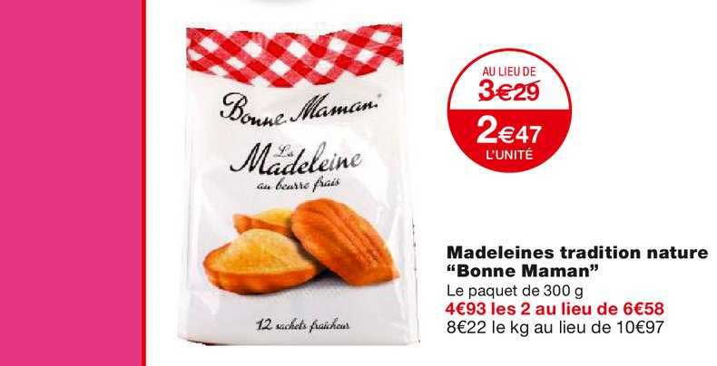 madeleines tradition nature bonne maman