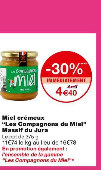 miel crémeux les compagnons du miel massif du jura