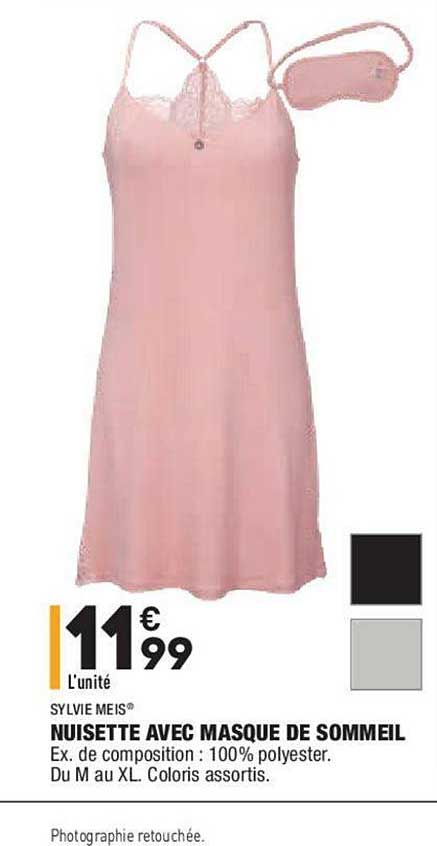 nuisette avec masque de sommeil sylvie meis