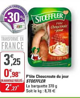 p'tite choucroute du jour stoeffler
