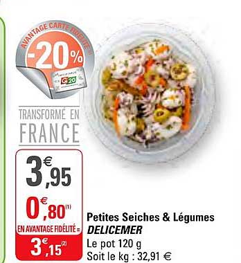 Petites Seiches & Légumes Delicemer