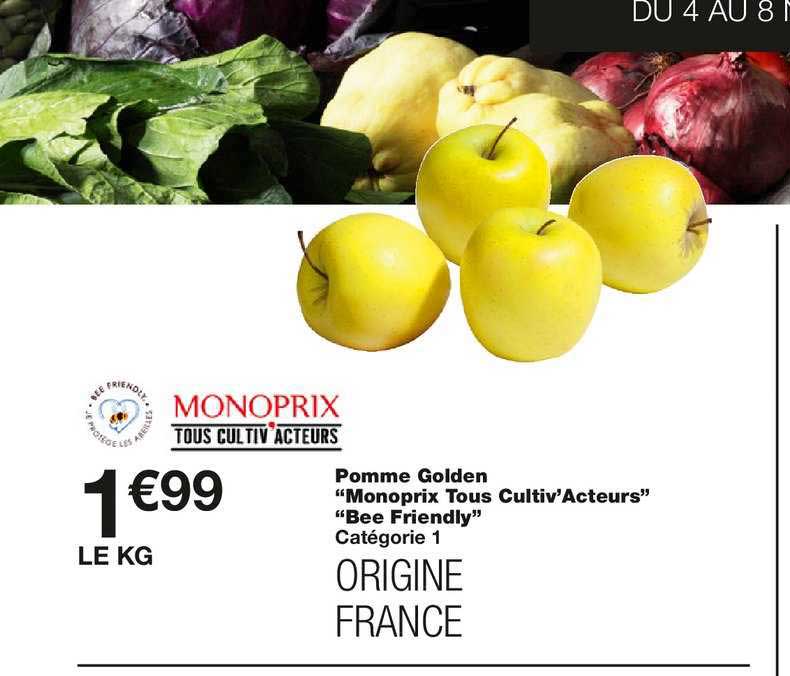 pomme golden monoprix tous cultiv'acteurs bee friendly