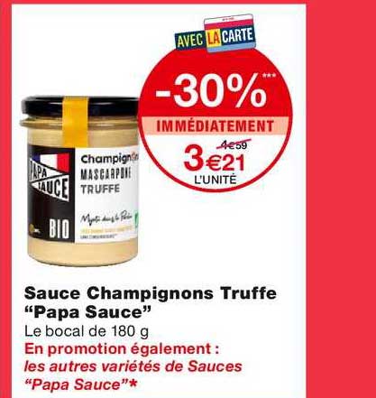 sauce champignons truffe papa sauce