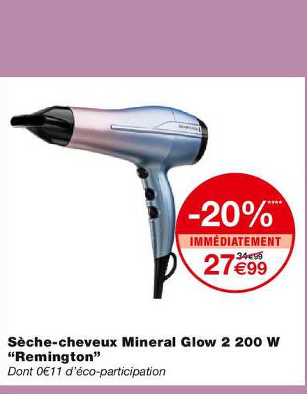 sèche cheveux mineral glow 2200 w remington