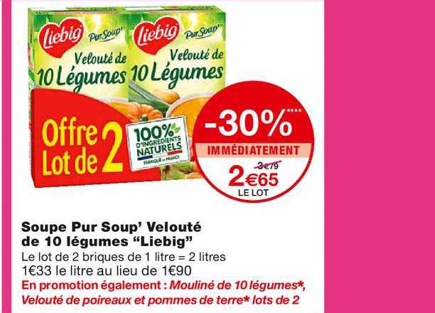 soupe pur soup' velouté de 10 légumes liebig