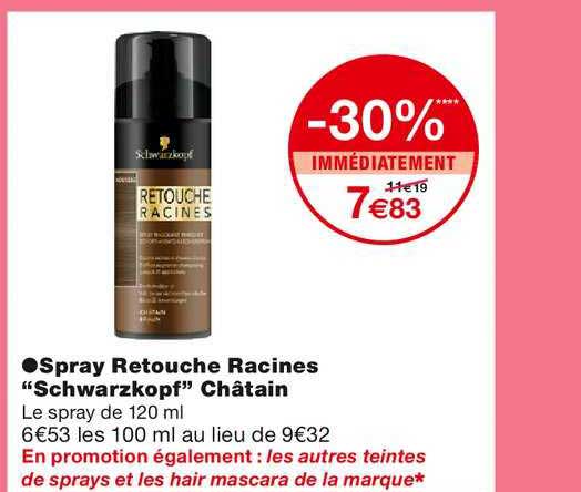 spray retouche racines schwarzkopf châtain