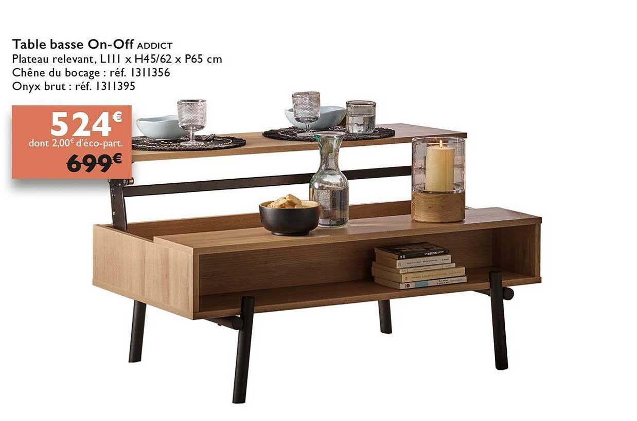 table basse on off addict