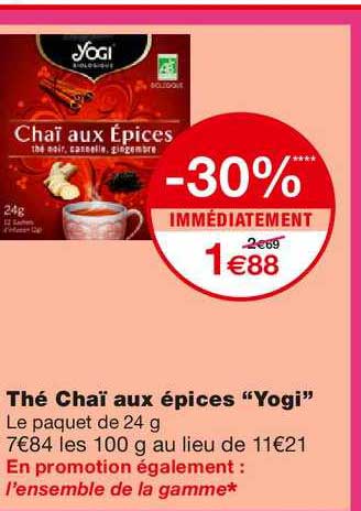 thé chaï aux épices yogi