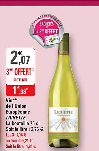 vin de l'union européenne lichette
