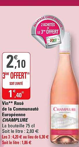 vin rosé de la communauté européenne champlure