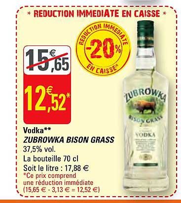 vodka zubrowka bison grass