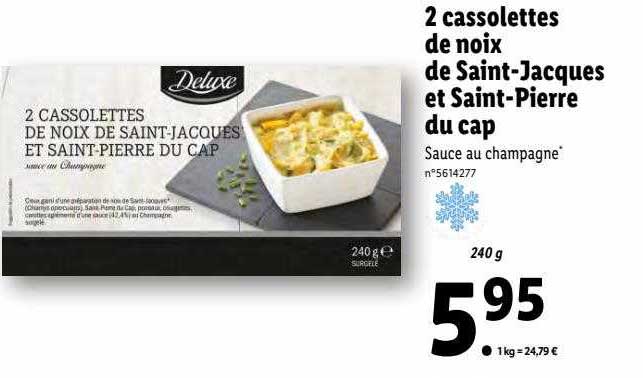 2 Cassolettes De Noix De Saint-jacques Et Saint-pierre Du Cap Deluxe