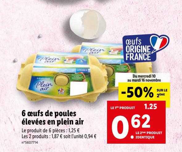 6 Oeufs De Poules élevées En Plein Air