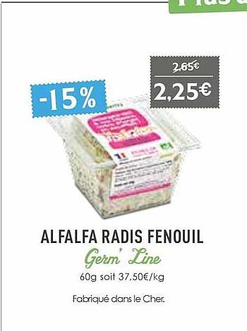 alfalfa radis fenouil gem' line
