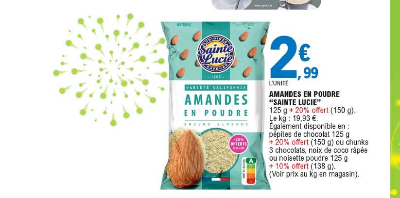 amandes en poudre "sainte lucie"