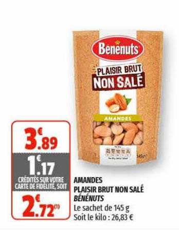 Amandes Plaisir Brut Non Salé Bénénuts