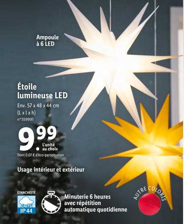 Ampoule à 6 Led, étoile Lumineuse Led