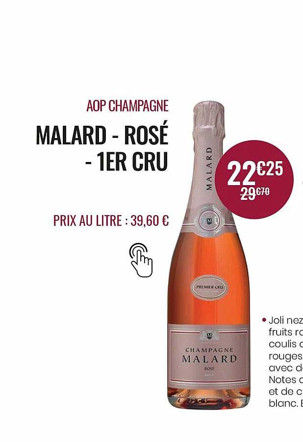 aop champagne malard - rosé - 1er cru