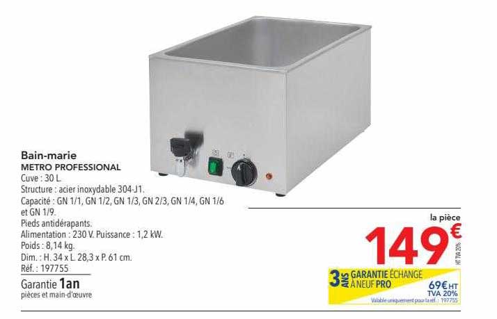 bain-marie metro professional
