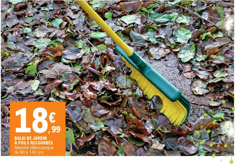 balai de jardin à poils recourbés