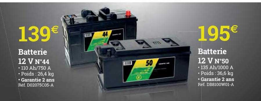 Batterie 12 V N°44, Batterie 12 V N°50