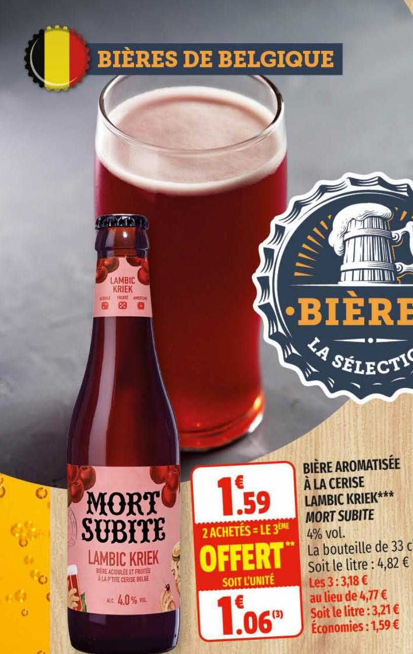 bière aromatisée à la cerise lambic kriek mort subite