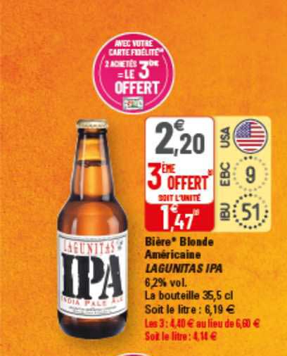 bière blonde américaine lagunitas ipa