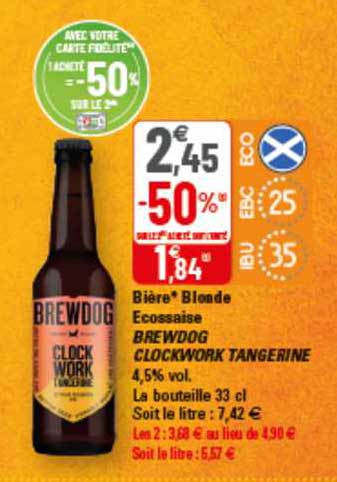 bière blonde ecossaise brewdog clockwork tangerine