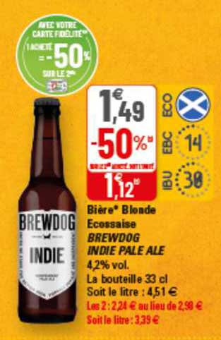 bière blonde ecossaise brewdog indie pale ale