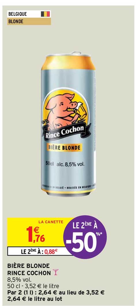bière blonde rince cochon