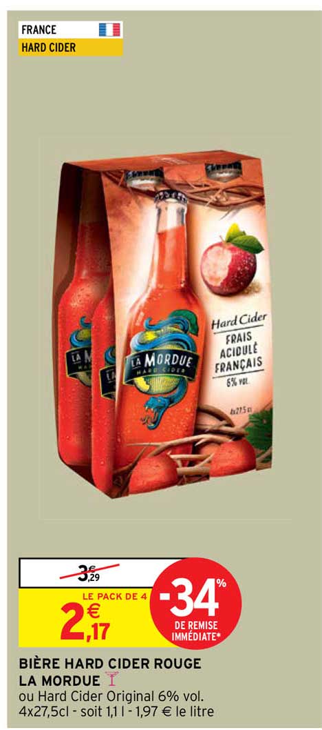 bière hard cider rouge la mordue