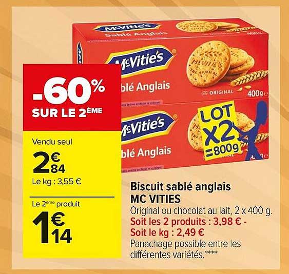 biscuit sablé anglais mc vities